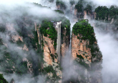 Zhangjiajie Nemzeti Park, a Bailong lift